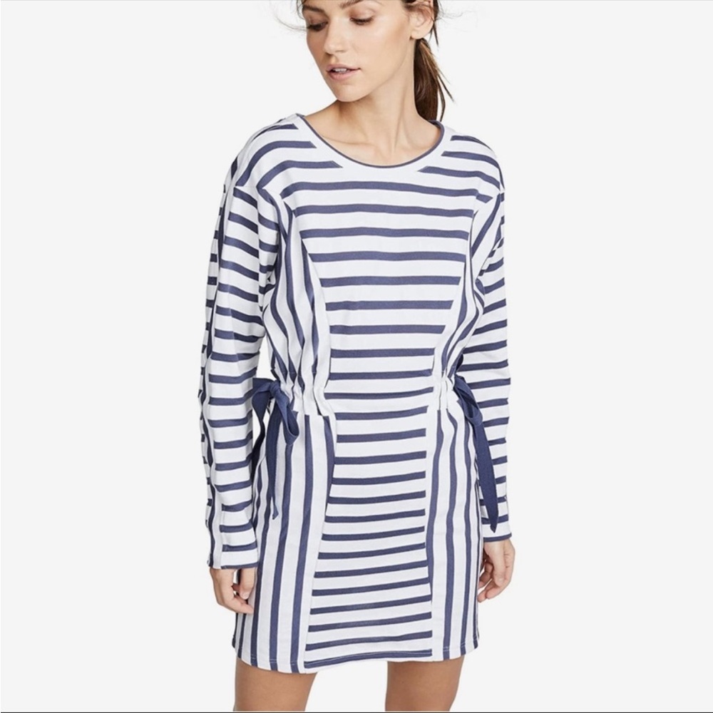 NWT PARKER Shauna Striped Waist-Tie Dress - XS